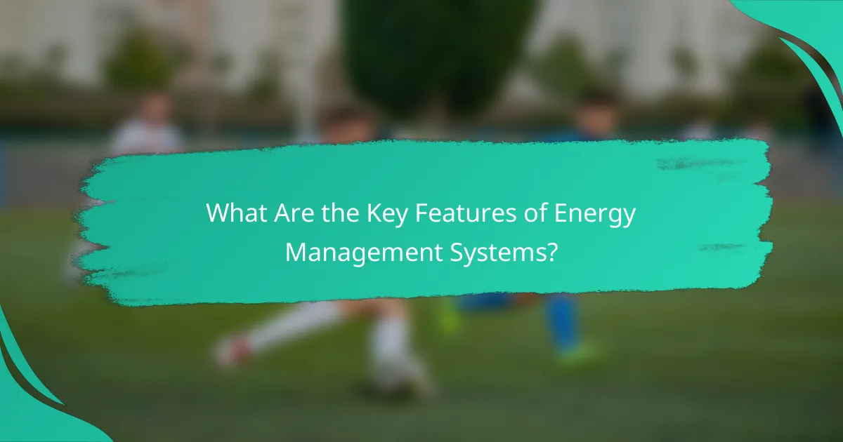 What Are the Key Features of Energy Management Systems?